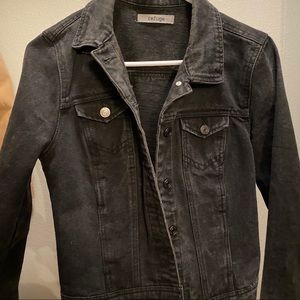 Black denim jacket